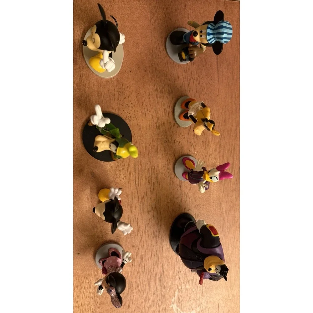 Lot of 8 Disney‎ Mickey Mouse Friends PVC Figures Cake Toppers Mickey Goofy Pete